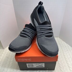 Vionic Women's BRISK JADEN  Sneakers Arch Support SLIP ON 7.5 Black/grey EUC